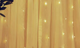 Darrahopens Home & Garden > Curtains 300 LEDs Window Curtain Fairy Lights 8 Modes and Remote Control for Bedroom (Warm White, 300 x 300cm)