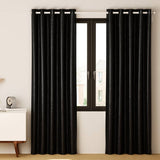 Darrahopens Home & Garden > Curtains Artiss 2X Blockout Curtains Blackout Window Curtain Eyelet 140x230cm Black