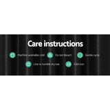 Darrahopens Home & Garden > Curtains Artiss 2X Blockout Curtains Blackout Window Curtain Eyelet 140x230cm Black
