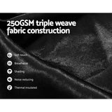 Darrahopens Home & Garden > Curtains Artiss 2X Blockout Curtains Blackout Window Curtain Eyelet 140x230cm Black