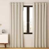 Darrahopens Home & Garden > Curtains Artiss 2X Blockout Curtains Blackout Window Curtain Eyelet 180x213cm Beige