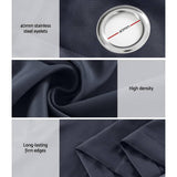 Darrahopens Home & Garden > Curtains Artiss 2X Blockout Curtains Blackout Window Curtain Eyelet 180x213cm Charcoal