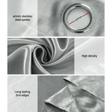 Darrahopens Home & Garden > Curtains Artiss 2X Blockout Curtains Blackout Window Curtain Eyelet 180x213cm Grey