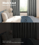 Darrahopens Home & Garden > Curtains Artiss 2X Blockout Curtains Blackout Window Curtain Eyelet 180x213cm Grey