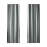 Darrahopens Home & Garden > Curtains Artiss 2X Blockout Curtains Blackout Window Curtain Eyelet 180x213cm Grey