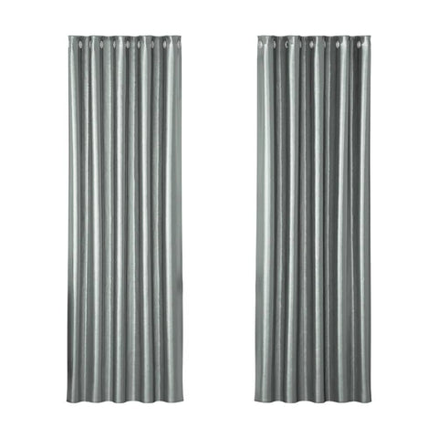 Darrahopens Home & Garden > Curtains Artiss 2X Blockout Curtains Blackout Window Curtain Eyelet 180x213cm Grey