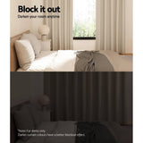 Darrahopens Home & Garden > Curtains Artiss 2X Blockout Curtains Blackout Window Curtain Eyelet 240x230cm Beige