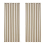 Darrahopens Home & Garden > Curtains Artiss 2X Blockout Curtains Blackout Window Curtain Eyelet 240x230cm Beige