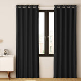 Darrahopens Home & Garden > Curtains Artiss 2X Blockout Curtains Blackout Window Curtain Eyelet 240x230cm Black