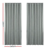 Darrahopens Home & Garden > Curtains Artiss 2X Blockout Curtains Blackout Window Curtain Eyelet 240x230cm Grey