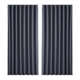 Darrahopens Home & Garden > Curtains Artiss 2X Blockout Curtains Blackout Window Curtain Eyelet 300x230cm Charcoal
