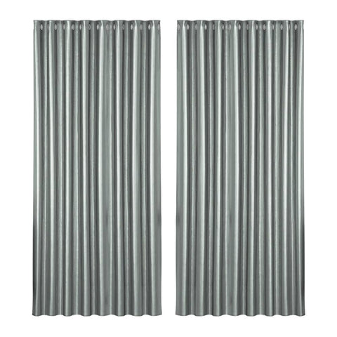 Darrahopens Home & Garden > Curtains Artiss 2X Blockout Curtains Blackout Window Curtain Eyelet 300x230cm Grey
