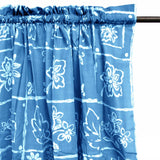 Darrahopens Home & Garden > Curtains Home Innovations Pair of Polyester Cotton Rod Pocket Blue Floral Curtains