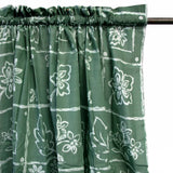 Darrahopens Home & Garden > Curtains Home Innovations Pair of Polyester Cotton Rod Pocket Green Floral Curtains