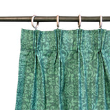 Darrahopens Home & Garden > Curtains Pair of Acrylic Coated Damask Green Tape Edge Curtains
