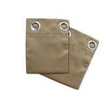 Darrahopens Home & Garden > Curtains Pair of Blockout Embossed Eyelet Leaf Curtains Coffee