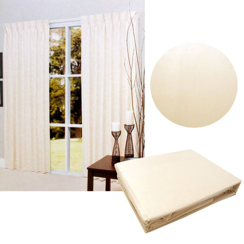 Darrahopens Home & Garden > Curtains Pair of Cream Blockout Pinch Pleat Curtains to Fit Window 90 x 213cm
