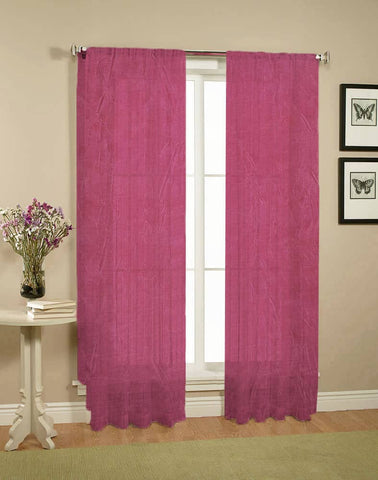 Darrahopens Home & Garden > Curtains Pair of Crushed Sheer Curtains Burgundy
