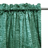 Darrahopens Home & Garden > Curtains Pair of Polyester Cotton Rod Pocket Green Damask Curtains