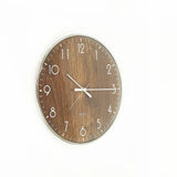 darrahopens Home & Garden > Decor 14-inch Round Wall Clock Silent Non-Ticking Quartz Battery Operated Wood Grain