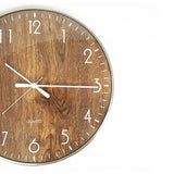 darrahopens Home & Garden > Decor 14-inch Round Wall Clock Silent Non-Ticking Quartz Battery Operated Wood Grain