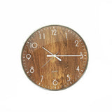 darrahopens Home & Garden > Decor 14-inch Round Wall Clock Silent Non-Ticking Quartz Battery Operated Wood Grain