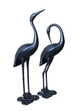darrahopens Home & Garden > Decor 2 Piece Crane Couple Metal Statue Set