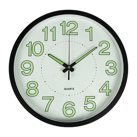 darrahopens Home & Garden > Decor 305mm Luminous Wall Clock Glow In The Dark Silent Quartz Indoor Home Modern Clock
