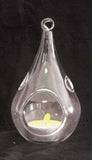 Darrahopens Home & Garden > Decor 4 Pack of Hanging Clear Glass Tealight Candle Holder Tear Drop Pear Hour Glass Shape - 20cm High Terrarium Plant Mini Garden Holder D�cor Craft Gift