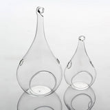 Darrahopens Home & Garden > Decor 4 Pack of Hanging Clear Glass Tealight Candle Holder Tear Drop Pear Hour Glass Shape - 20cm High Terrarium Plant Mini Garden Holder D�cor Craft Gift