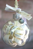 Darrahopens Home & Garden > Decor 4 x Glass Bauble 8cm Diameter Round Clear with Silver Cap - table or tree centrepice personal memory theme craft gift
