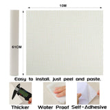 Darrahopens Home & Garden > Decor 61cm x 10m beige Wallpaper Decor Faux Grasscloth Paper Wall Paper Self Adhesive Removable