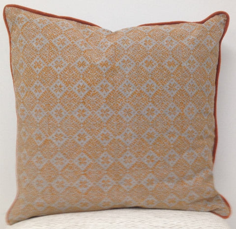 Darrahopens Home & Garden > Decor Azuk Orange & Grey Cushion Cover