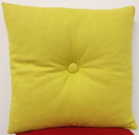 Darrahopens Home & Garden > Decor Button Mustard Yellow Pre Filled 40x40cm Cushion or Chair pad