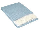 Darrahopens Home & Garden > Decor Chiswick Throw - Merino Wool/Cashmere - Blue