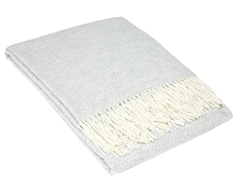 Darrahopens Home & Garden > Decor Chiswick Throw - Merino Wool/Cashmere - Light Grey