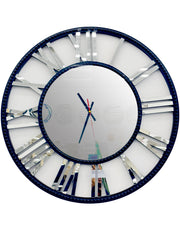 Darrahopens Home & Garden > Decor Decorative Beaded Mirrored Clock- Black Beaded 75cm