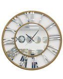 Darrahopens Home & Garden > Decor Decorative Beaded Mirrored Clock- Gold Beaded 75cm