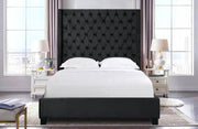 Darrahopens Home & Garden > Decor Ella Winged Bed 180cm - King Size - Black Velvet