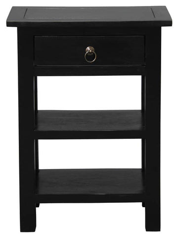 Darrahopens Home & Garden > Decor Elliot 1 Drawer Lamp Table (Black)