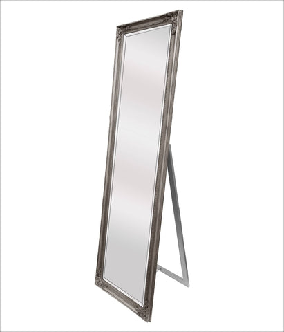 Darrahopens Home & Garden > Decor French Provincial Ornate Mirror - Antique Silver - Free Standing 50cm x 170cm