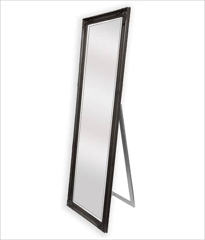 Darrahopens Home & Garden > Decor French Provincial Ornate Mirror - Black - Free Standing 50cm x 170cm