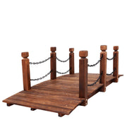 darrahopens Home & Garden > Decor Garden Rustic Chain Bridge Wooden Decoration Decor Landscape 160cm Length Rail