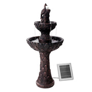 darrahopens Home & Garden > Decor Gardeon Water Solar Fountain Outdoor Bird Bath Peacock Cascading