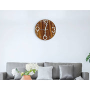 darrahopens Home & Garden > Decor Glow In Dark Wall Clock Luminous Quartz Wooden Non Ticking Home Decor 12''/30cm