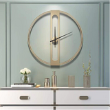 Darrahopens Home & Garden > Decor Gold Clover Metal Wall Clock