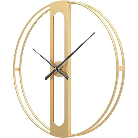 Darrahopens Home & Garden > Decor Gold Clover Metal Wall Clock