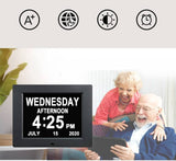 Darrahopens Home & Garden > Decor GOMINIMO Day Date Calendar Clock Dementia Clock Digital Alarm Clock with Large LCD Screen (Black) GO-DDC-101-JSC