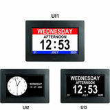 Darrahopens Home & Garden > Decor GOMINIMO Day Date Calendar Clock Dementia Clock Digital Alarm Clock with Large LCD Screen (Black) GO-DDC-101-JSC