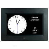 Darrahopens Home & Garden > Decor GOMINIMO Day Date Calendar Clock Dementia Clock Digital Alarm Clock with Large LCD Screen (Black) GO-DDC-101-JSC